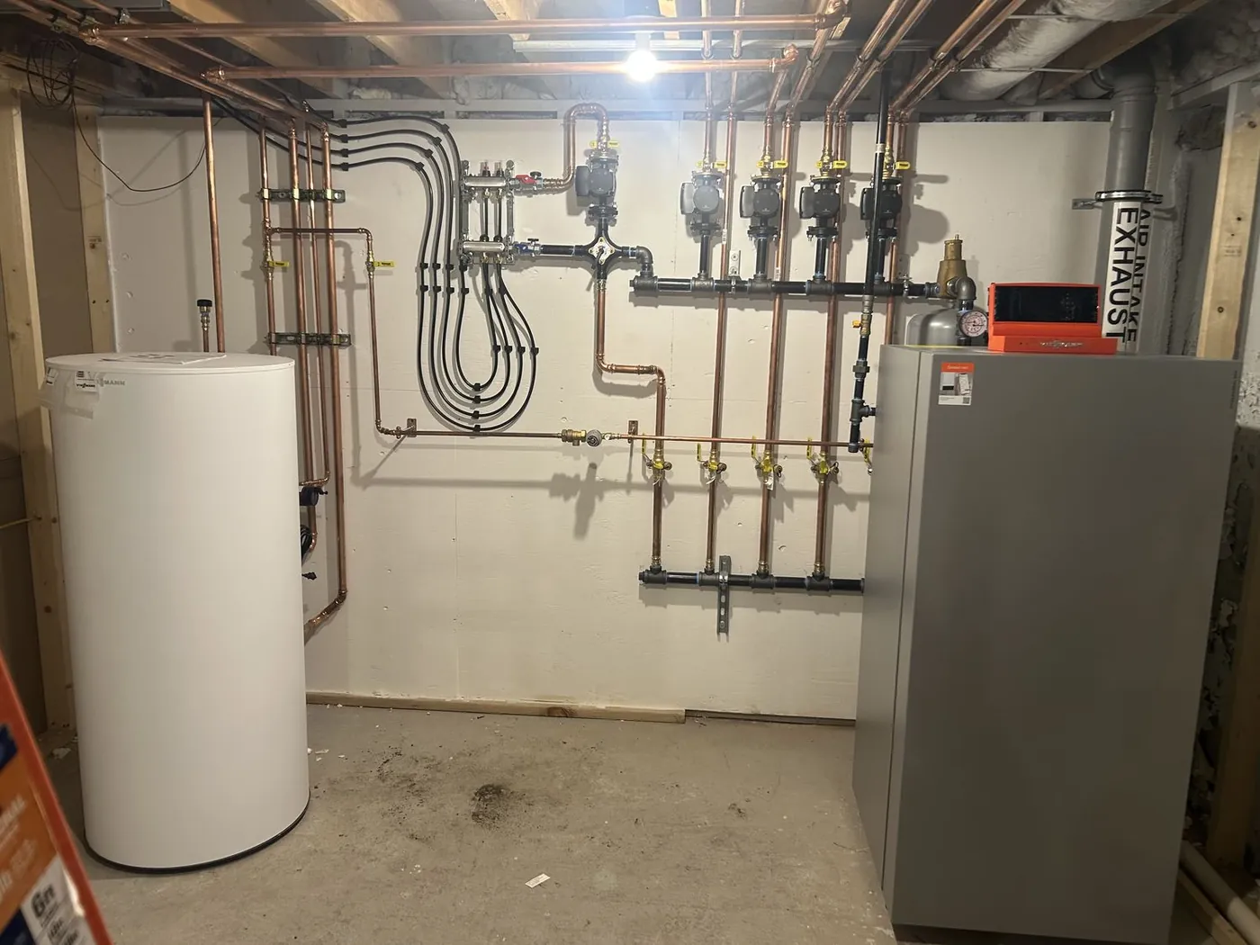 Ken Wood of Kenneth Wood Plumbing & Heating on the job